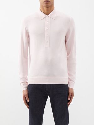 Tom Ford - Technical-knit Polo Top - Mens - Pink