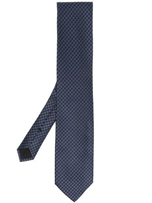 TOM FORD textured-finish pointed tie - Blue