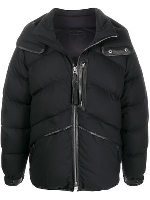 TOM FORD trimmed hooded puffer jacket - Black