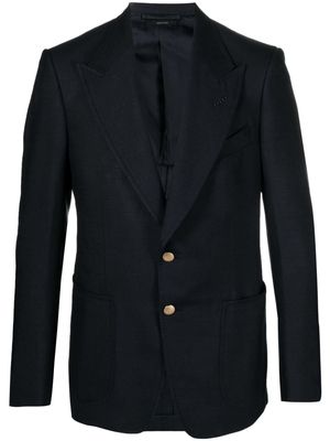 TOM FORD twill-weave single-breasted blazer - Blue