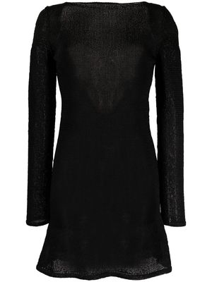 TOM FORD V-back knitted mini dress - Black