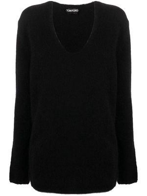 TOM FORD V-neck knitted jumper - Black
