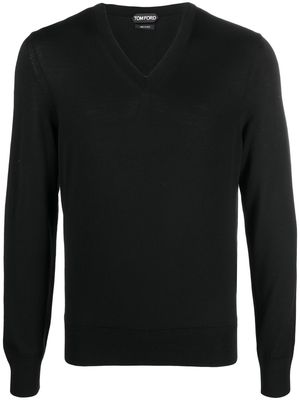 TOM FORD V-neck wool jumper - Black
