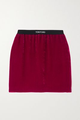 TOM FORD - Velvet Mini Skirt - Pink