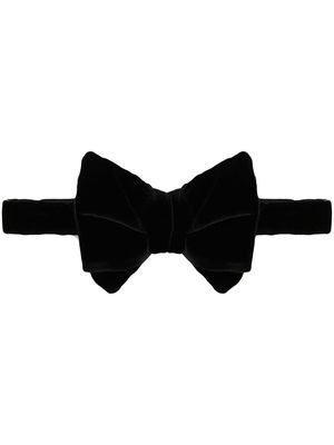 TOM FORD velvet plain bow tie - Black