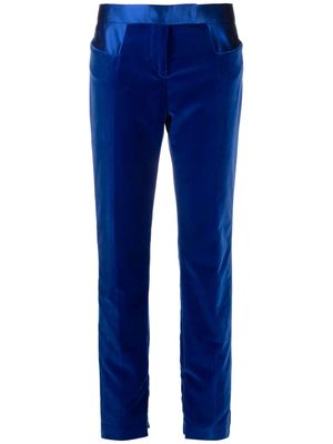TOM FORD velvet tailored trousers - Blue