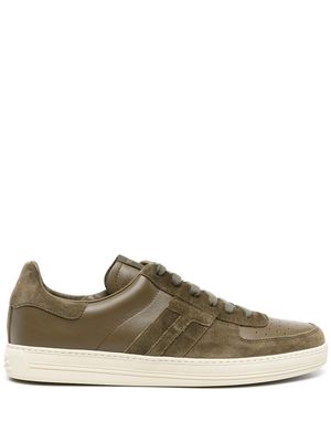 TOM FORD Warwick leather sneakers - Green