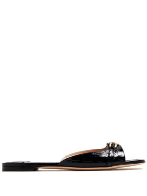 TOM FORD Whitney crocodile-effect mules - Black