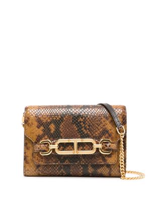 TOM FORD Whitney snakeskin-effect leather mini bag - Brown