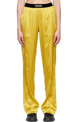 TOM FORD Yellow Silk Lounge Pants