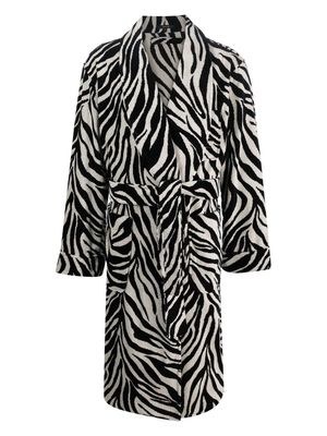 TOM FORD zebra cotton bathrobe - Black