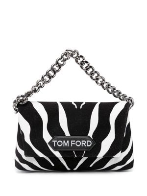TOM FORD zebra-print shoulder bag - Black
