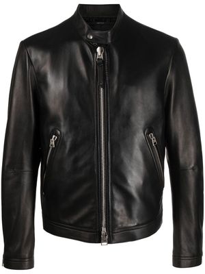 TOM FORD zip-front leather jacket - Black