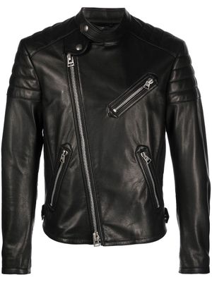 TOM FORD zip-pocket leather jacket - Black