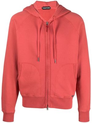 TOM FORD zipped drawstring hoodie - Pink