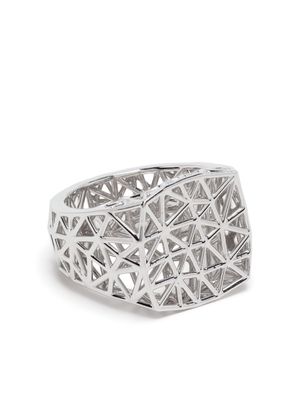 Tom Wood braided geometric ring - Silver