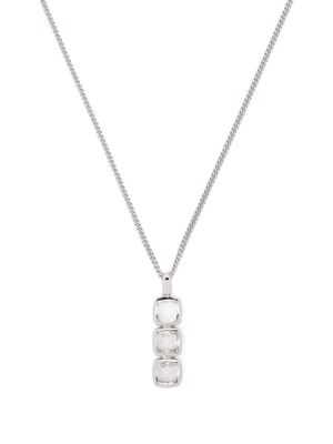 Tom Wood crystal-embellished pendant necklace - Silver