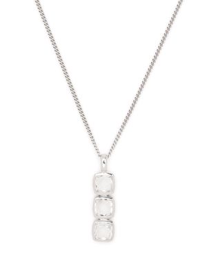 Tom Wood crystal-embellished sterling silver necklace - WHITE CRYSTAL