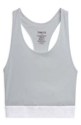 TomboyX Racerback Compression Top in Silver