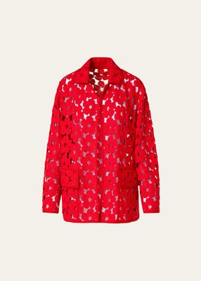 Tommi Anemones Embroidered Oversize Jacket