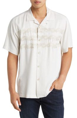 Tommy Bahama Across the Vine Embroidered Silk Camp Shirt in Continental