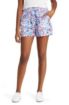 Tommy Bahama Americana Bay High Waist Linen Shorts in Blue Multi