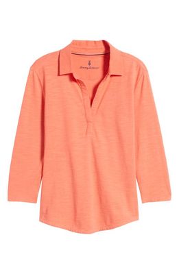 Tommy Bahama Ashby Isles Cotton Jersey Popover Top in Pure Coral