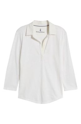 Tommy Bahama Ashby Isles Cotton Jersey Popover Top in White