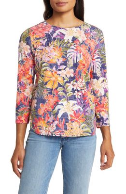 Tommy Bahama Ashby Isles Hidden Bliss Floral Cotton Top in Island Navy