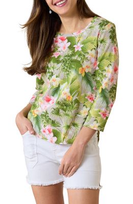 Tommy Bahama Ashby Isles Riviera Floral Cotton T-Shirt in Pure Khaki