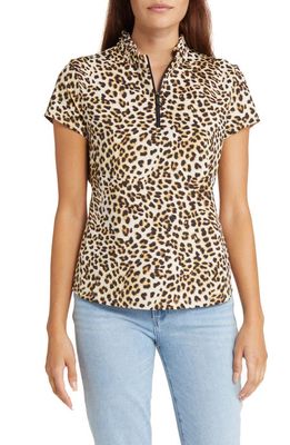 Tommy Bahama Audrey Lovely Leo Ruffle Neck Top in Abalone