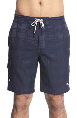Tommy Bahama 'Baja Plaid' Board Shorts in Blue Note
