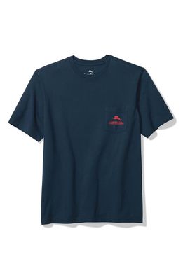 Tommy Bahama Birdie Cotton Graphic Pocket T-Shirt in Navy