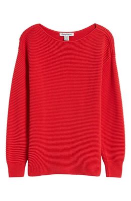 Tommy Bahama Bonita Sequin Rib Cotton Blend Sweater in Tango Red