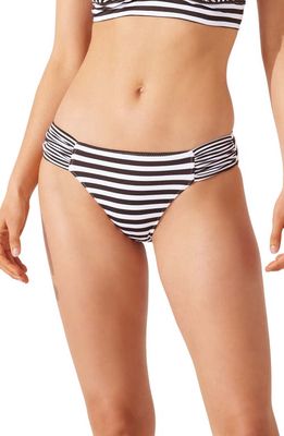 Tommy Bahama Breaker Bay Reversible Ruched Hipster Bikini Bottoms in Double Chocolate