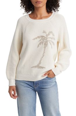 Tommy Bahama Breezy Palm Crewneck Sweater in Coconut