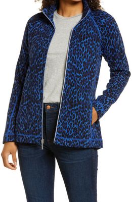 Tommy Bahama Cat's Meow Zip Front Stretch Cotton Jacket in Mazarine Blue