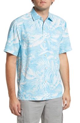 Tommy Bahama Coconut Point Aqua Short Sleeve Button-Up Shirt in Horizon Blue