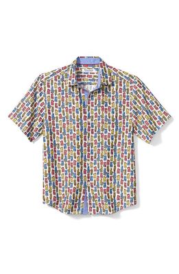 Tommy Bahama Coconut Point Tini Tiki Short Sleeve Button-Up Shirt in Continental