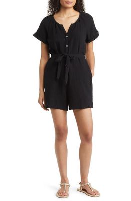 Tommy Bahama Coral Isle Cotton Romper in Black