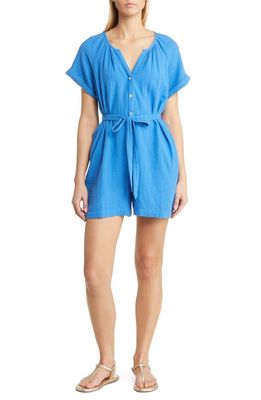 Tommy Bahama Coral Isle Cotton Romper in Palace Blue