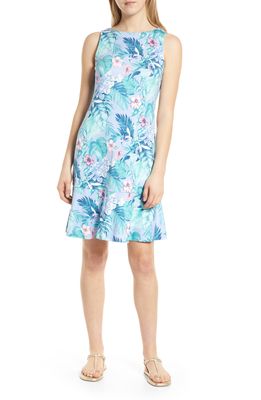 Tommy Bahama Darcy Hibiscus Haven Floral A-Line Dress in Lt Sky