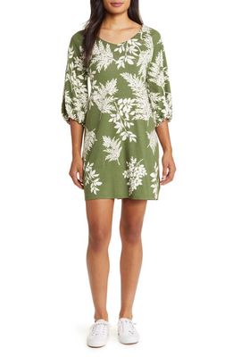Tommy Bahama Darcy Whisper Fronds Minidress in Olive Tree