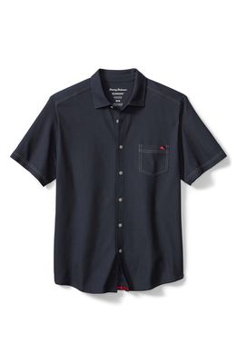 Tommy Bahama Emfielder Short Sleeve Button-Up Shirt in Blue Note