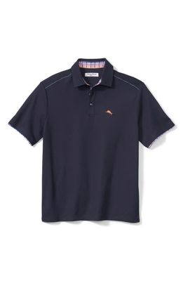 Tommy Bahama Fenway Cotton Blend Piqué Performance Polo in Blue Note