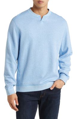 Tommy Bahama Flip Coast Abaco Reversible Jacquard Sweatshirt in Palace Blue Heather