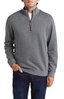 Tommy Bahama Flip Coast Reversible Half Zip Pullover in Coal Heather