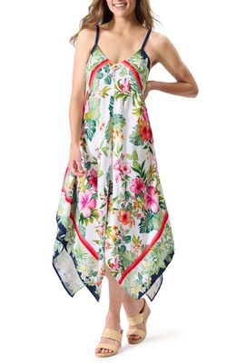 Tommy Bahama Flora Cover-Up Scarf Dress in White