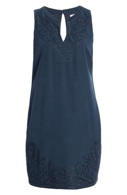 Tommy Bahama Fuji Garden Embroidered Shift Dress in Dk Sapphire
