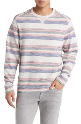 Tommy Bahama Grandview Stripe Sweatshirt in Light Grey Heather